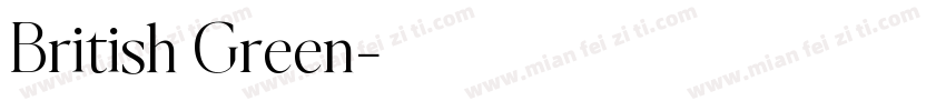 British Green字体转换